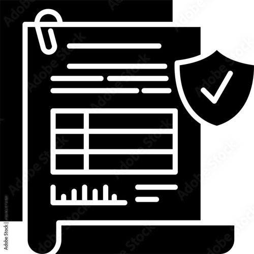 Glyph Solid Compliance Report Icon