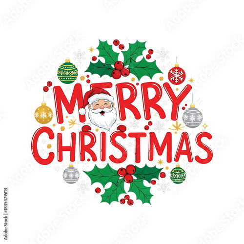 christmas card with santa claus