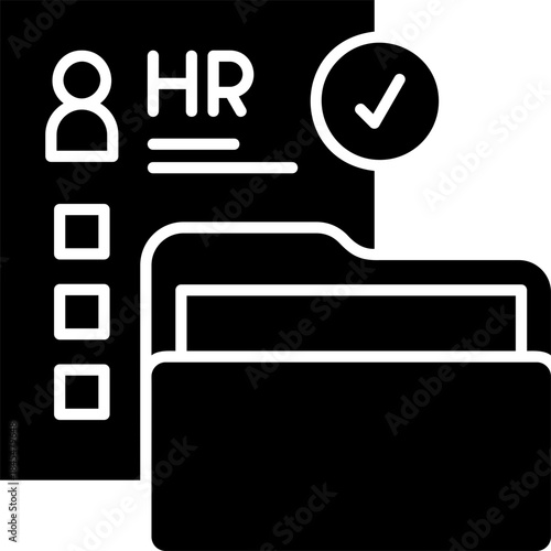 Glyph Solid Hr Compliance Icon