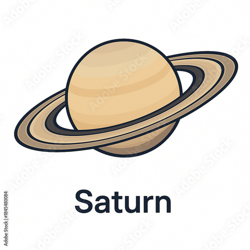 Professional Vector Illustration of Saturn