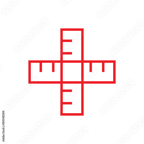 Red cross symbol vector illustration sign concept