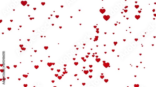 Romantic flying red hearts animation, perfect for valentine day, wedding, love projects. love symbol hearts animation seamless loop.