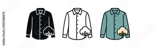 slow fashion cotton shirt line drawing