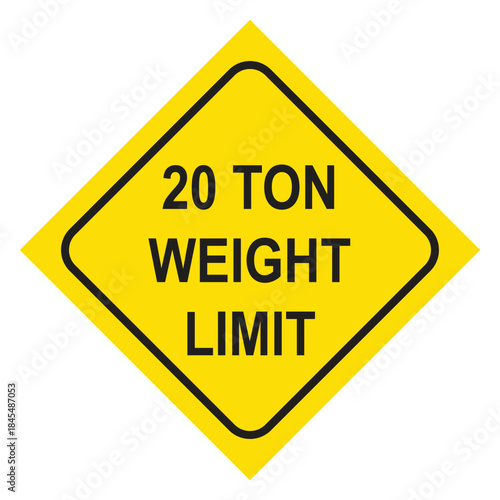 20 ton weight limit sign Victor Illustration