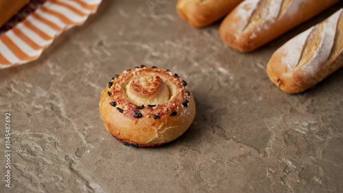 Wallpaper Mural Gluten Free Sausage Roll Overhead Closeup Torontodigital.ca