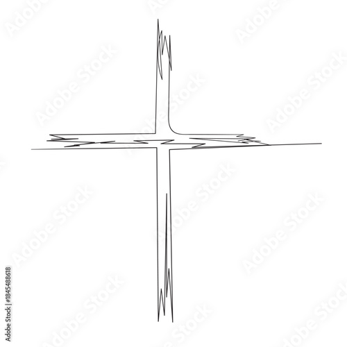 Good Friday continuous line art drawing of vector illustration