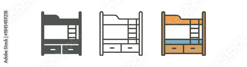 tiny home life loft bed with ladder and drawers under