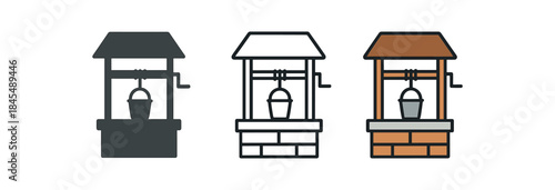 off grid living water well with simple bucket