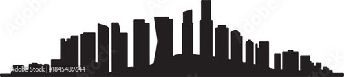 Bukit Panjang Singapore Skyline Silhouette. design Vector black silhouette