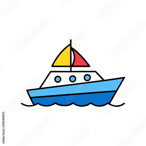 boat on a white background