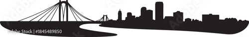 Saskatoon Skyline Canada Cityscape. design Vector black silhouette
