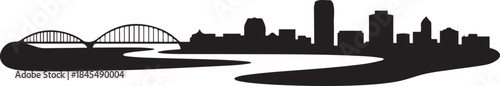 Saskatoon Skyline Canada Cityscape. design Vector black silhouette