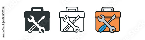 repair culture tool box with small wrench and screwdriver