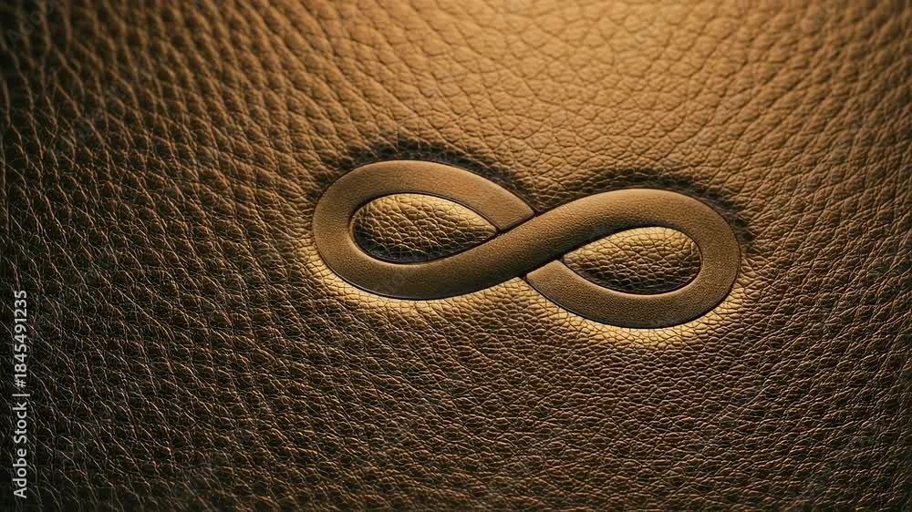 custom made wallpaper toronto digitalEmbossed Leather Infinity Logo Closeup