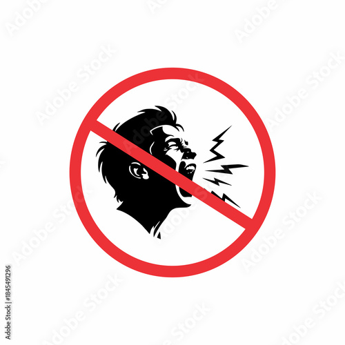 vector illustration of a no noise sign
