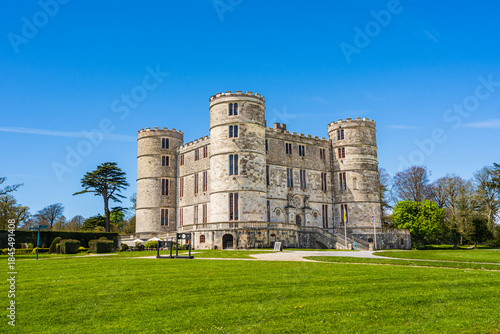 Lulworth, Dorset, England, UK: Wareham Castle; medieval Lulworth castle on the Jurassic coast