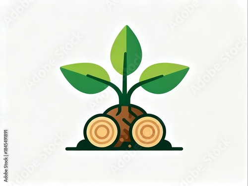 Natural renewable energy biomass vector illustration