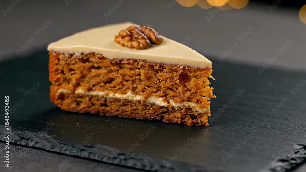 custom made wallpaper toronto digitalMinimal Carrot Cake Slice Still Life