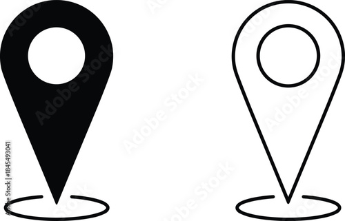 Four black and white multimedia play buttons representing start, video, audio, media, and streaming controls for user interface and technology applications.