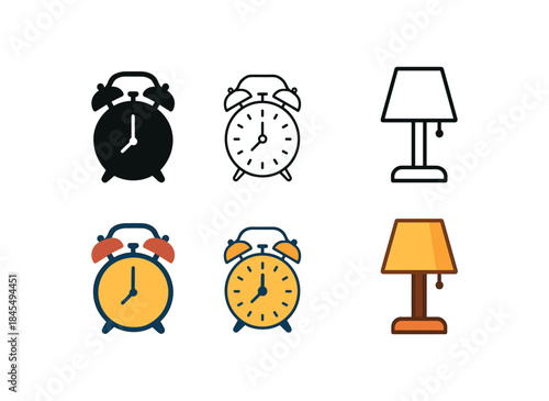 daily routine alarm clock and night lamp