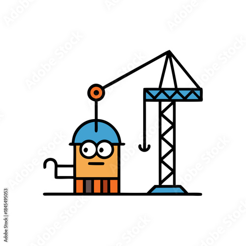  cartoon crane