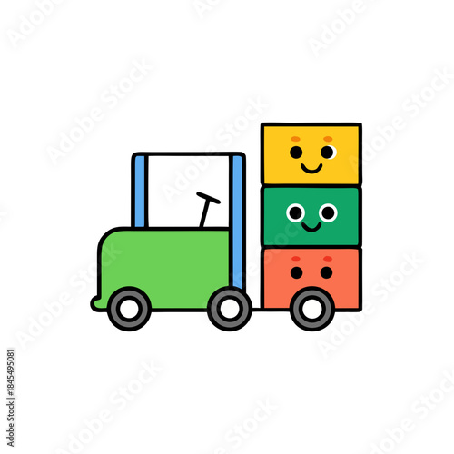 toy truck on a white background