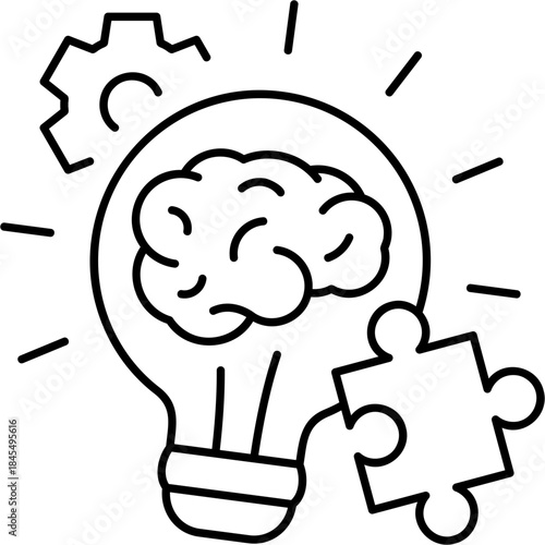 Line Art Smart Solution Icon