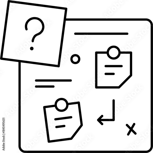 Line Art Help Plan Icon