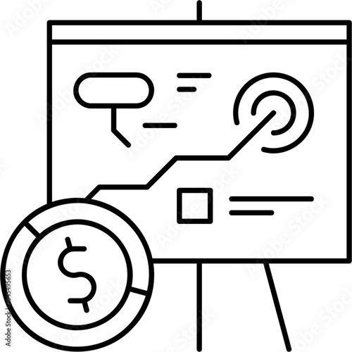 Line Art Business Strategy Icon