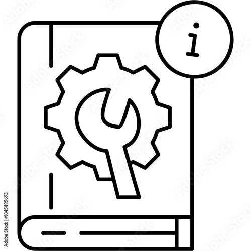 Line Art Repair Guide Icon