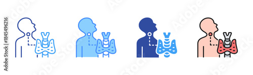Endocrinology Icon, Multi Styles Icon Set