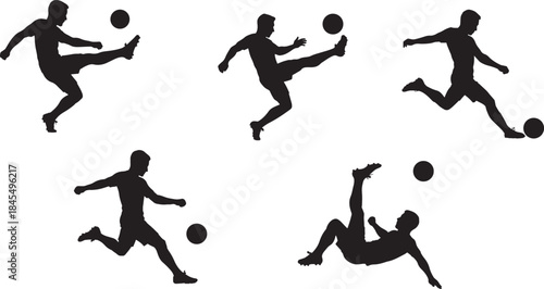Football different type shot  silhouette victor