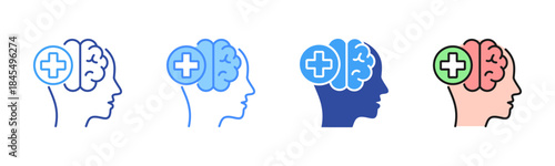 Psychiatry Icon, Multi Styles Icon Set