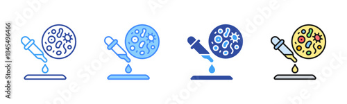 Microbiology Icon, Multi Styles Icon Set