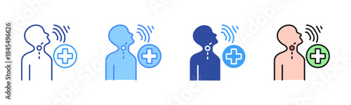 Speech Therapy Icon, Multi Styles Icon Set