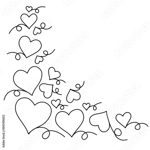 valentine card with hearts