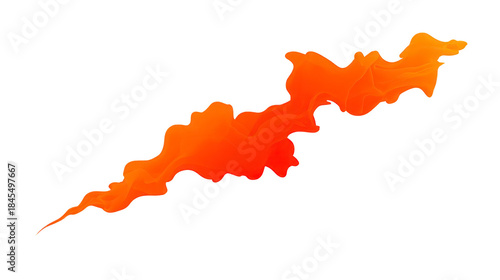 Orange flame fire smoke abstract isolated transparent energy dynamic hot swirl creative design background element effect motion vivid bright artistic digital shape burning heat fantasy light