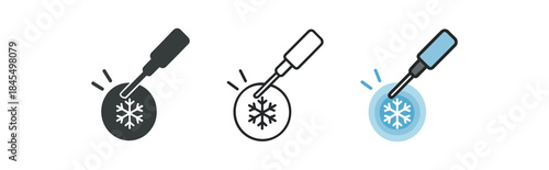 cryosurgery gentle cooled area around darker central freeze core