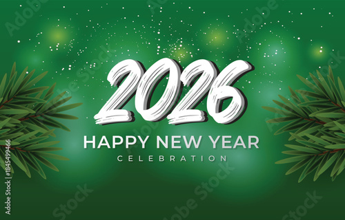 happy new year 2026 celebration background with sparkle effect