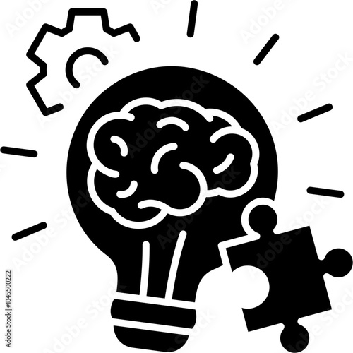 Glyph Solid Smart Solution Icon