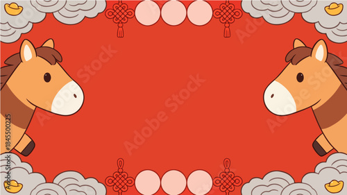 Background of the Year of the Horse Poster