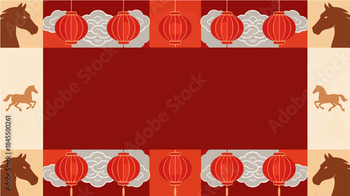 Background of the Year of the Horse Poster