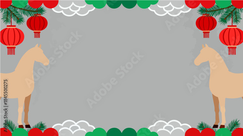 Background of the Year of the Horse Poster