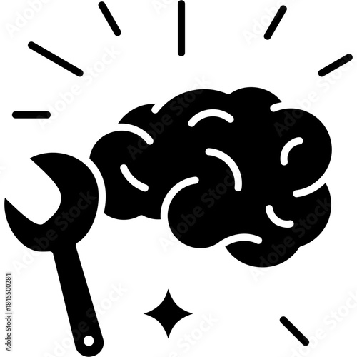 Glyph Solid Clever Fix Icon