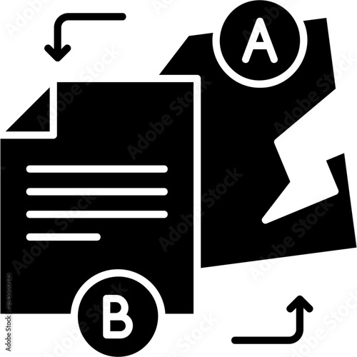 Glyph Solid Backup Plan Icon