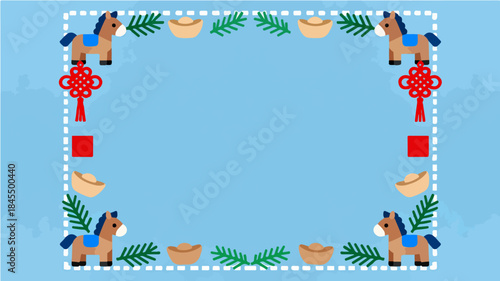 Background of the Year of the Horse Poster