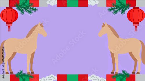 Background of the Year of the Horse Poster