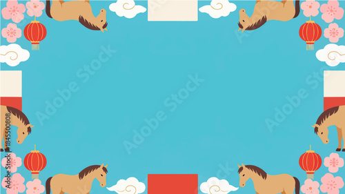 Background of the Year of the Horse Poster