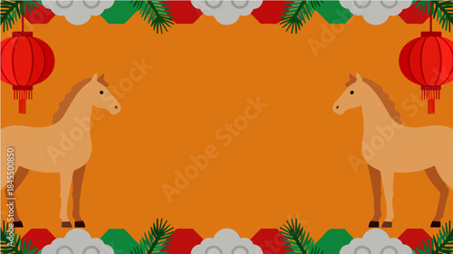 Background of the Year of the Horse Poster