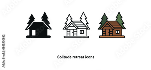 solitude retreat wooden cabin near pine trees